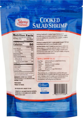 Johnny Seafood Shrimp Salad Cooked - 8 Oz - Image 6