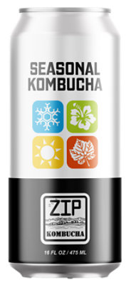 Zip Kombucha Seasonal Flavor - 16 Fl. Oz. - carrsqc