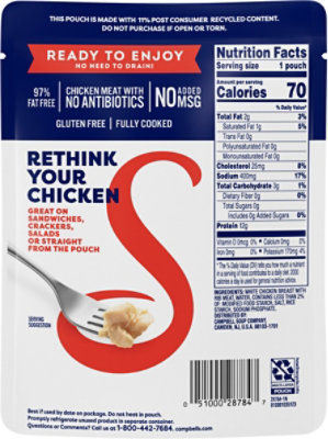 Swanson Original White Chunk Fully Cooked Chicken - 2.6 Oz - Image 6