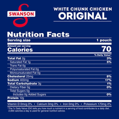 Swanson Original White Chunk Fully Cooked Chicken - 2.6 Oz - Image 4