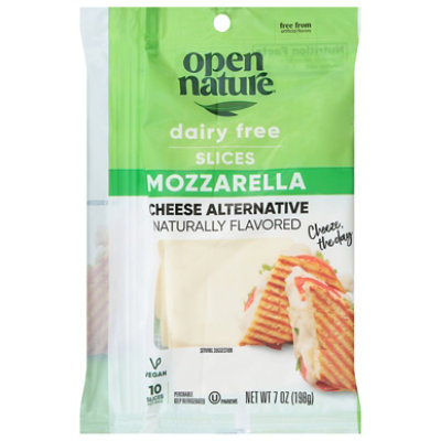 Open Nature Plant Based Mozzarella Slices - 7 Oz - Image 1