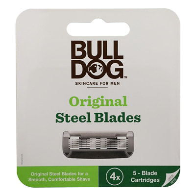 Bulldog Natural Skincare Razor Refill Original Steel Blades 5 - Blade Cartridges - Image 1