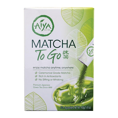 Aiya Matcha Tea To Go Sticks - 10 per Pack (8 Packs Total) - Image 1