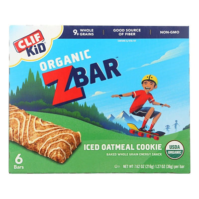CLIF Kid ZBar Organic Iced Oatmeal Cookie - 6 - 1.27 oz (Pack of 9) - Image 1