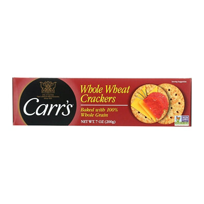 Carrs Whole Wheat Crackers NonGMO Project Verified Baked with 100% Whole Grain - 7 oz (Pack of 12) - Image 1