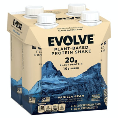 Evolve Plant Based Protein Shake Vanilla Flavored - 11 fl. oz., 4 per Pack (3 Packs Total) - Image 3