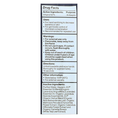 EO Products - Hand Sanitizer Wipes Display Center - Lavender - 10 Pack (Pack of 6) - Image 2