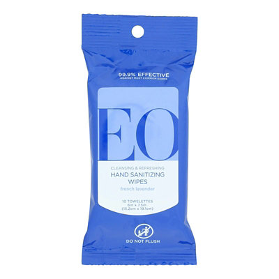 EO Products - Hand Sanitizer Wipes Display Center - Lavender - 10 Pack (Pack of 6) - Image 1