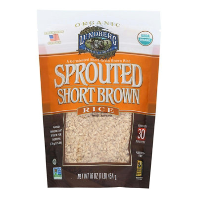 Lundberg Rice Organic Brown Sprouted Short - 16 oz (Pack of 6) - Image 1