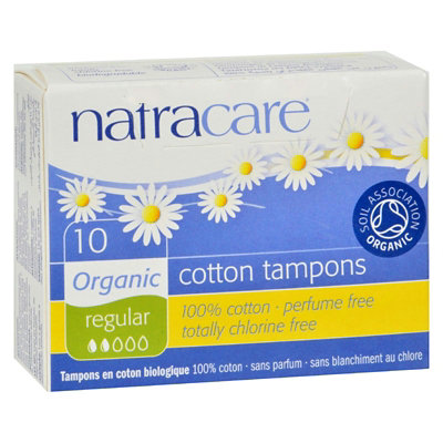 Natracare 100% organic cotton Tampons - Regular - 10 Pack - Image 1