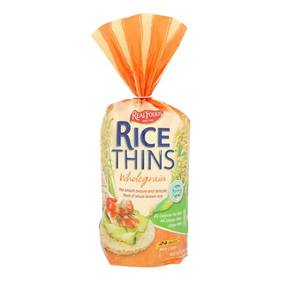 Real Foods Whole Grain Rice Cake 26 Cellophane Bag 5.3 oz Gluten Free - 5.30 oz (Pack of 6) - Image 1