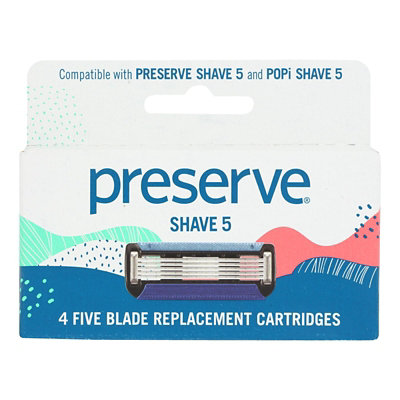 Preserve Shave 5 Replacement Blades - 4 Count (Pack of 6) - Image 1