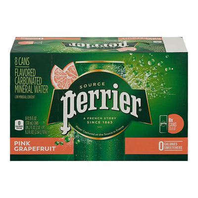 Perrier - Sparkling Mineral Water Pink Grapefruit - 11.15Z, 8 Per Pack (3 Packs Total) - Image 1