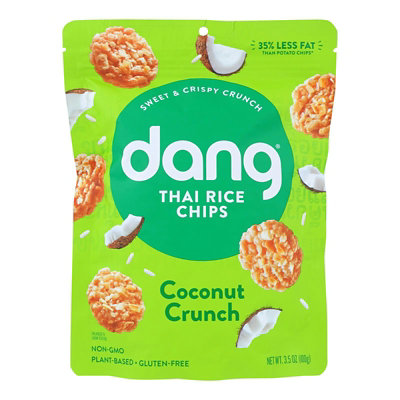 Dang Stick Rice Chips Coconut Crunch Gluten Free - 3.5 oz (Pack of 12) - Image 1