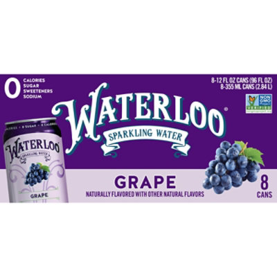 Waterloo - Sparkling Water Grape - 12 fl oz, 8 Per Pack (3 Packs Total) - Image 3