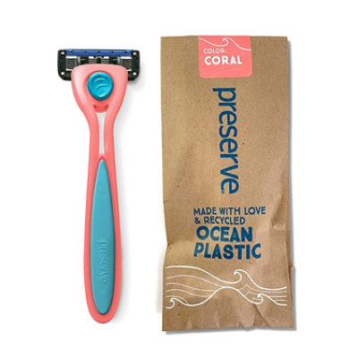 Preserve - Razor Popi Shave 5 Coral (Pack of 6) - Image 1