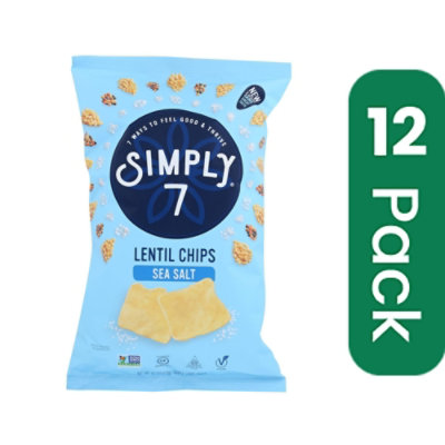 Simply 7 Lentil Chips Sea Salt - 4 oz (Pack of 12) - Image 1