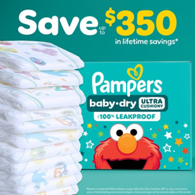 Pampers Baby Dry Diapers Enorm 5 Pack - 132 Count - Image 6