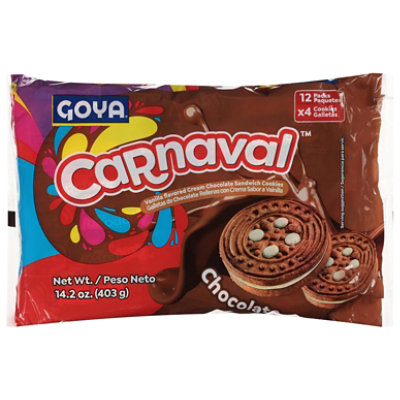 Goya Carnaval Chocolate Flavored Cream Sandwich Cookies - 14.2 Oz. - Image 3