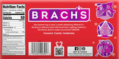 Brach's Mini Peppermint Holiday Candy Canes - 35 Count - Image 7