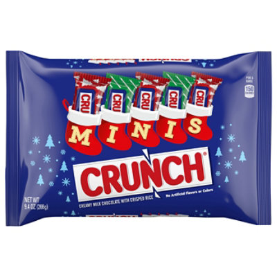 CRUNCH MINIS Milk Chocolate And Crisped Rice Individually Wrapped Candy Bars - 9.4 Oz - Image 1