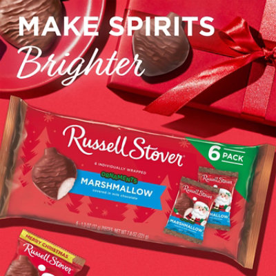 Russell Stover Milk Chocolate Marshmallow Ornament 6 Pack - 7.8 Oz. - Image 4