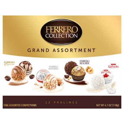 Ferrero Collection Grand Assortment Hazelnut Chocolate & More Holiday Gift Box 12 Count - 4.1 Oz - Image 1