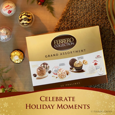 Ferrero Collection Grand Assortment Hazelnut Chocolate & More Holiday Gift Box 12 Count - 4.1 Oz - Image 2