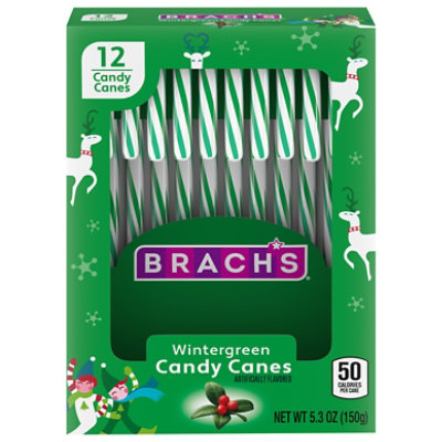 Brach's Wintergreen Holiday Candy Canes - 12 Count - Image 1