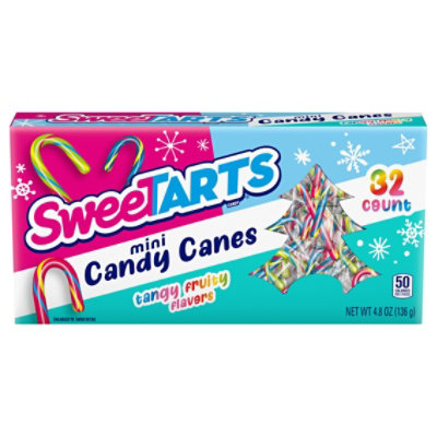 SweeTARTS Holiday Tangy Fruit Flavored Mini Candy Canes  - 32 Count - Image 1