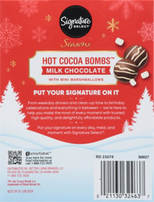 Signature SELECT Seasons Hot Cocoa Bomb 4 Count - 3.6 Oz - Image 6