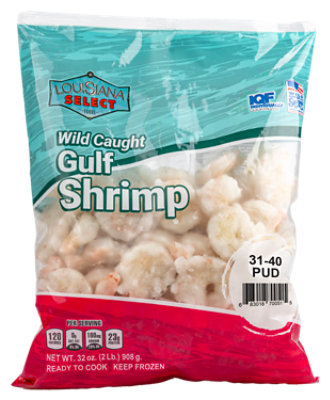 Louisiana Select Shrimp 31 to 40 Count Wild Caught Peeled Iqf - 32 Oz - Image 1