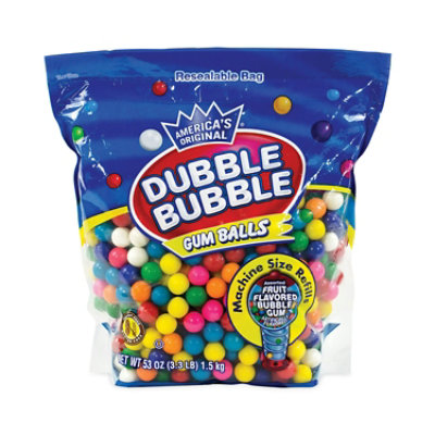 Dubble Bubble Original Gum Balls, 3.3 Lb Bag, Assorted Flavors, - Image 4