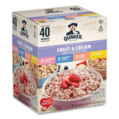 Quaker Instant Oatmeal, Assorted Varieties, 1.05 Oz Packet - 40 Count - Image 1