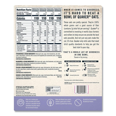Quaker Instant Oatmeal, Assorted Varieties, 1.05 Oz Packet - 40 Count - Image 4