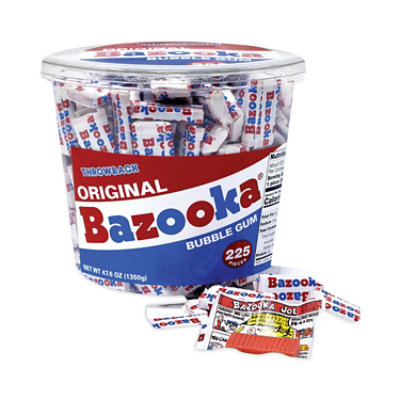 Bazooka Original Bubble Gum Tub, 47.6 oz Tub - 225 Count - Image 3