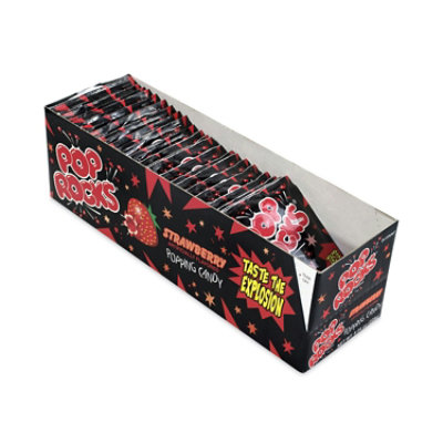 POP ROCKS Sugar Candy,Strawberry, 0.33 oz Pouches - 24 Count - Image 2