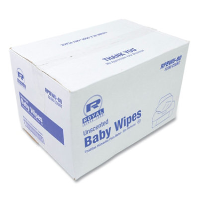 AmerCareRoyal Baby Wipes Tub, Unscented, White - 960 Count - Image 1