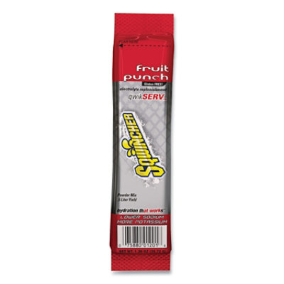 Sqwincher Thirst Quencher Qwikserv Electrolyte Replacement Drink Mix, Fruit Punch, 1.26 Oz Packet - 8 Count - Image 1