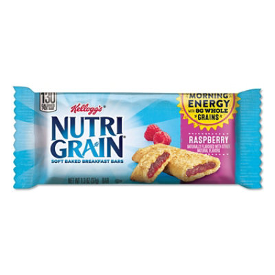 Kellogg's Nutri-Grain Soft Baked Breakfast Bars, Raspberry, Indv Wrapped 1.3 Oz Bar - 16 Count - Image 1