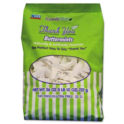 Hospitality Mints Thank You Buttermints Candies, 26 Oz Bag - Image 1