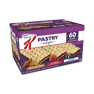 Kellogg's Special K Pastry Crisps, Blueberry/Brown Sugar;Cinnamon/Strawberry, 0.88oz - 60 Count - Image 2