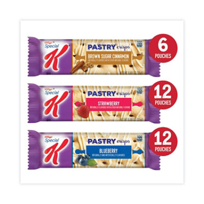 Kellogg's Special K Pastry Crisps, Blueberry/Brown Sugar;Cinnamon/Strawberry, 0.88oz - 60 Count - Image 3