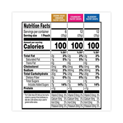Kellogg's Special K Pastry Crisps, Blueberry/Brown Sugar;Cinnamon/Strawberry, 0.88oz - 60 Count - Image 4