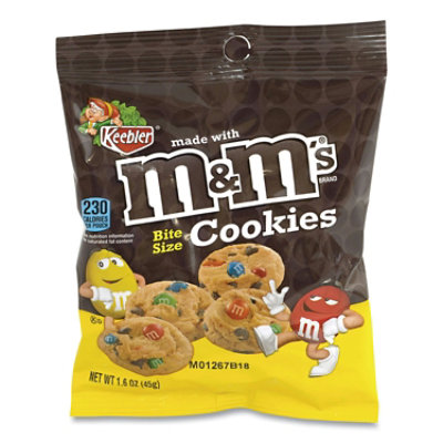 Keebler Mini Cookie Snack Packs, Chocolate Chip/mandms, 1.6 Oz Pouch - 30 Count - Image 1