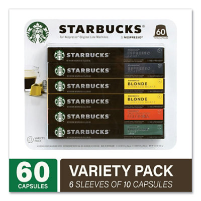 Starbucks By NESPRESSO Pods Variety Pack, Blonde Espresso/colombia/espresso/pikes Place - 60 Count - Image 2