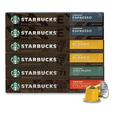 Starbucks By NESPRESSO Pods Variety Pack, Blonde Espresso/colombia/espresso/pikes Place - 60 Count - Image 4