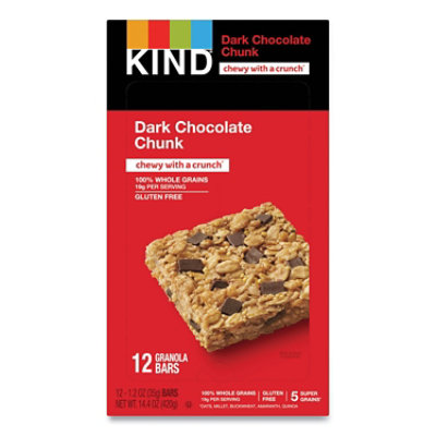 KIND Healthy Grains Bar, Dark Chocolate Chunk, 1.2 Oz - 12 Count - Image 1