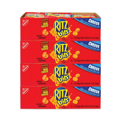 Nabisco Ritz Bits Cheese Sandwich Crackers, 1 oz Pouch - 48 Count - Image 2