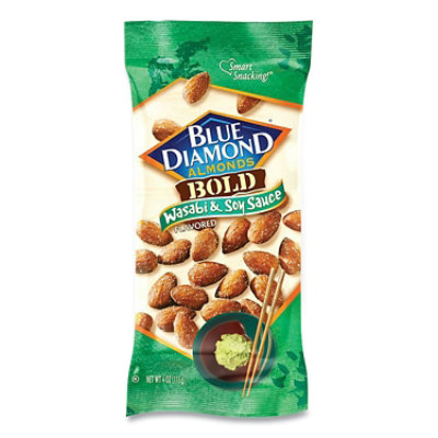 Blue Diamond Wasabi And Soy Sauce Flavored Almonds, 4 Oz Bag - 12 Count - Image 2